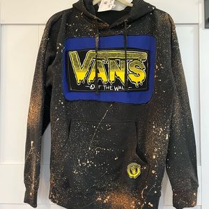 Renewed reverse dyed hoodie with Vans detail